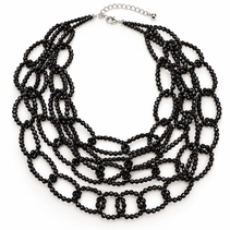 Aranya Black Crystal Statement Necklace
