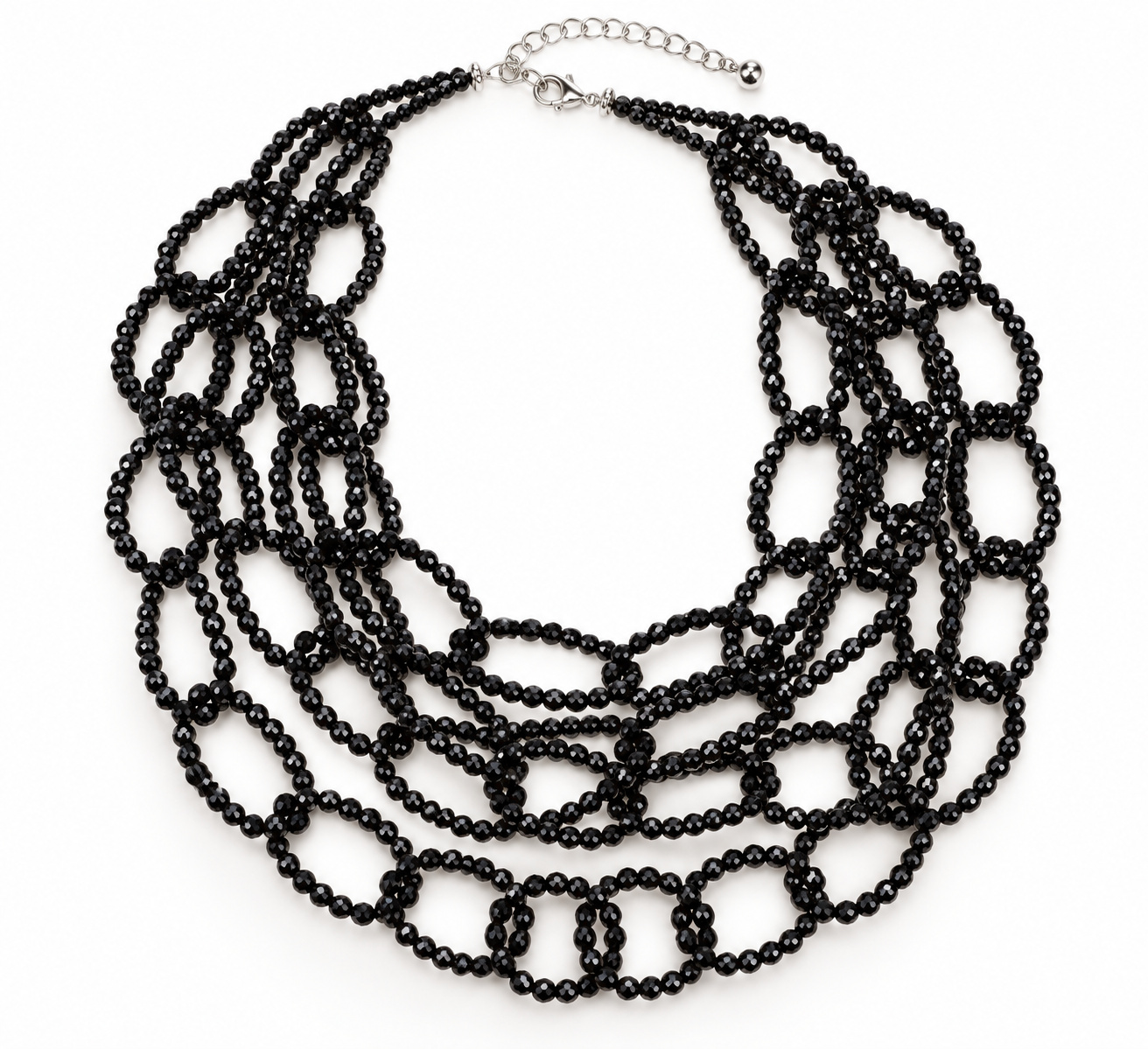 Aranya Black Crystal Statement Necklace