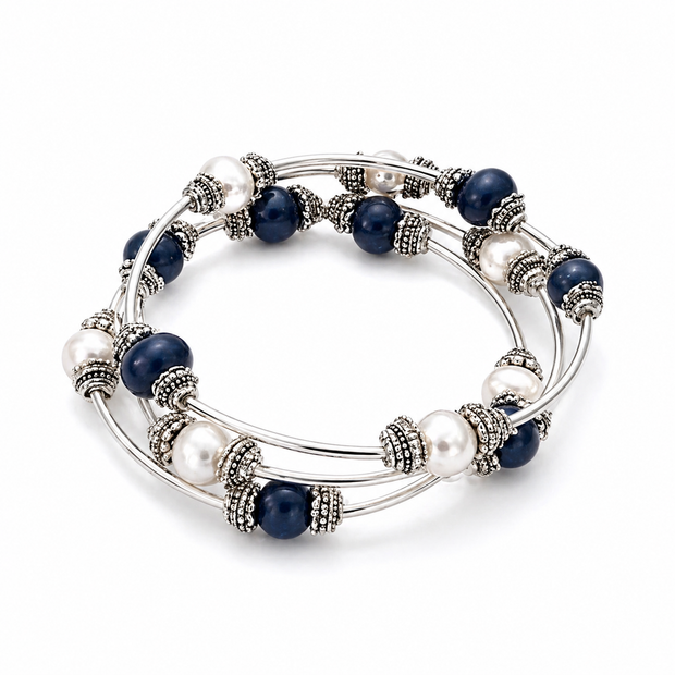 Black and White Pearl Bracelet