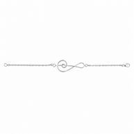 Sterling Silver Clef Bracelet