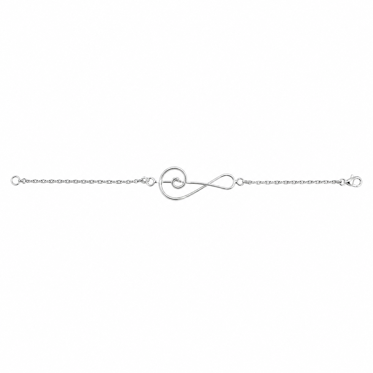 Sterling Silver Clef Bracelet