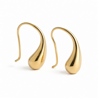 Colette Gold-Plated Sterling Silver Curved Teardrop Earrings