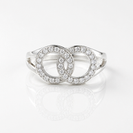 CC Crystal Ring - Sterling Silver