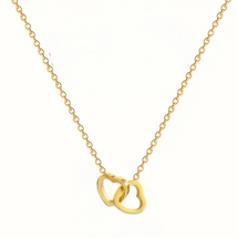 Sienna Double Heart Gold Necklace