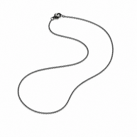 Noir Essential Chain – Black Stainless Steel Necklace (45cm)