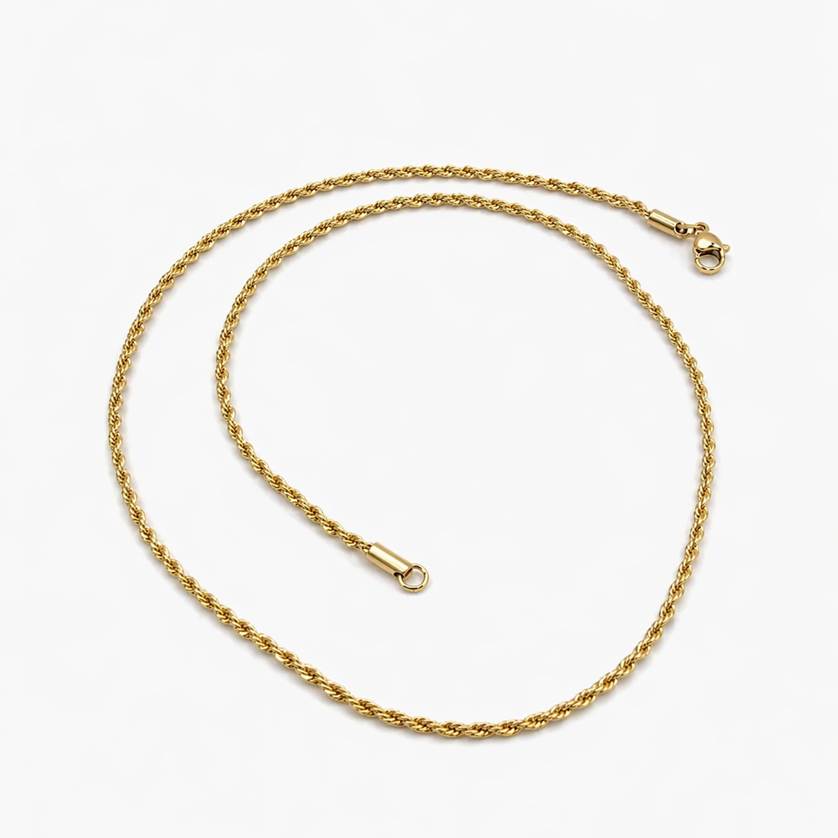 Rope Chain 50cm - 18K Gold Plated Stainless Steel