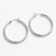 Nova Sterling Silver Tube Hoop Earrings