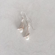 Calla Sterling Silver and Pearl Drop Earrings