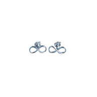 Sterling Silver Petite Infinity Stud Earrings