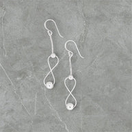 Infinity Sterling Silver Drop Earrings