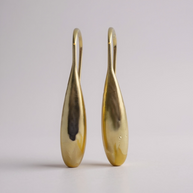 Isla Gold-Plated Sterling Silver Sculpted Teardrop Earrings