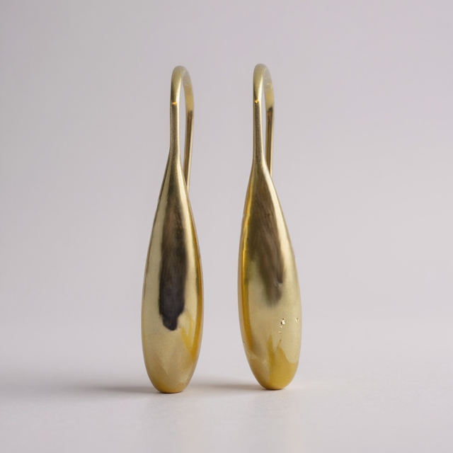 Isla Gold-Plated Sterling Silver Sculpted Teardrop Earrings