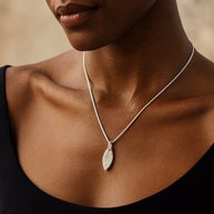 Crystal leaf pendant