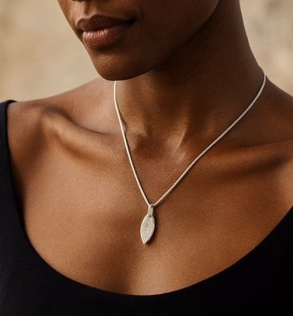 Crystal leaf pendant