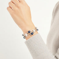 Black and White Pearl Expandable Bracelet