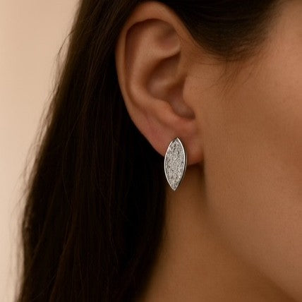 Crystal leaf earrings
