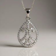 Teardrop crystal pendant