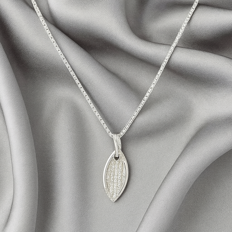 Crystal leaf pendant