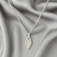 Crystal leaf pendant