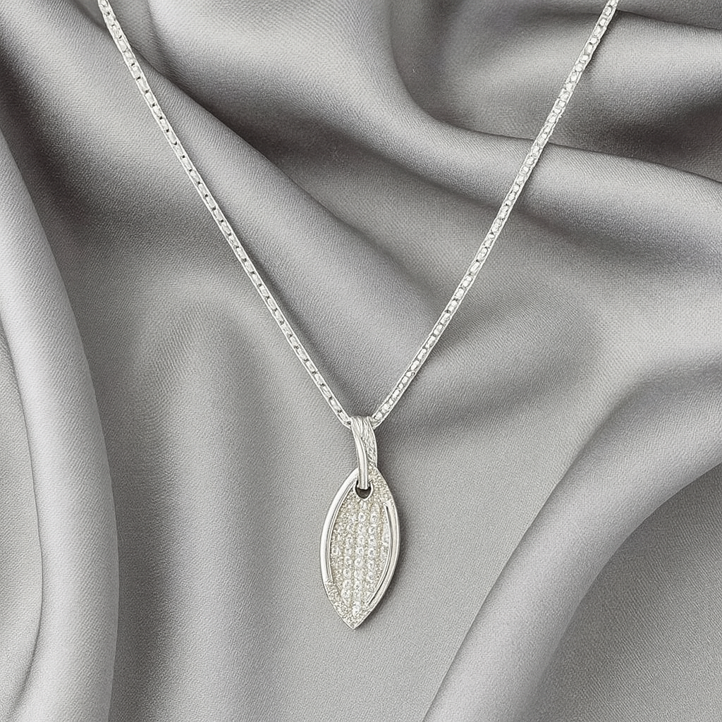 Crystal leaf pendant