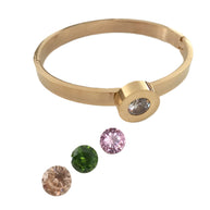 Radiant Mood Bangle with Interchangeable crystals