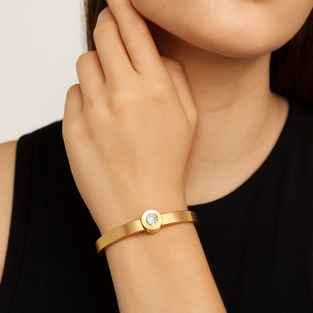 Radiant Mood Bangle with Interchangeable crystals