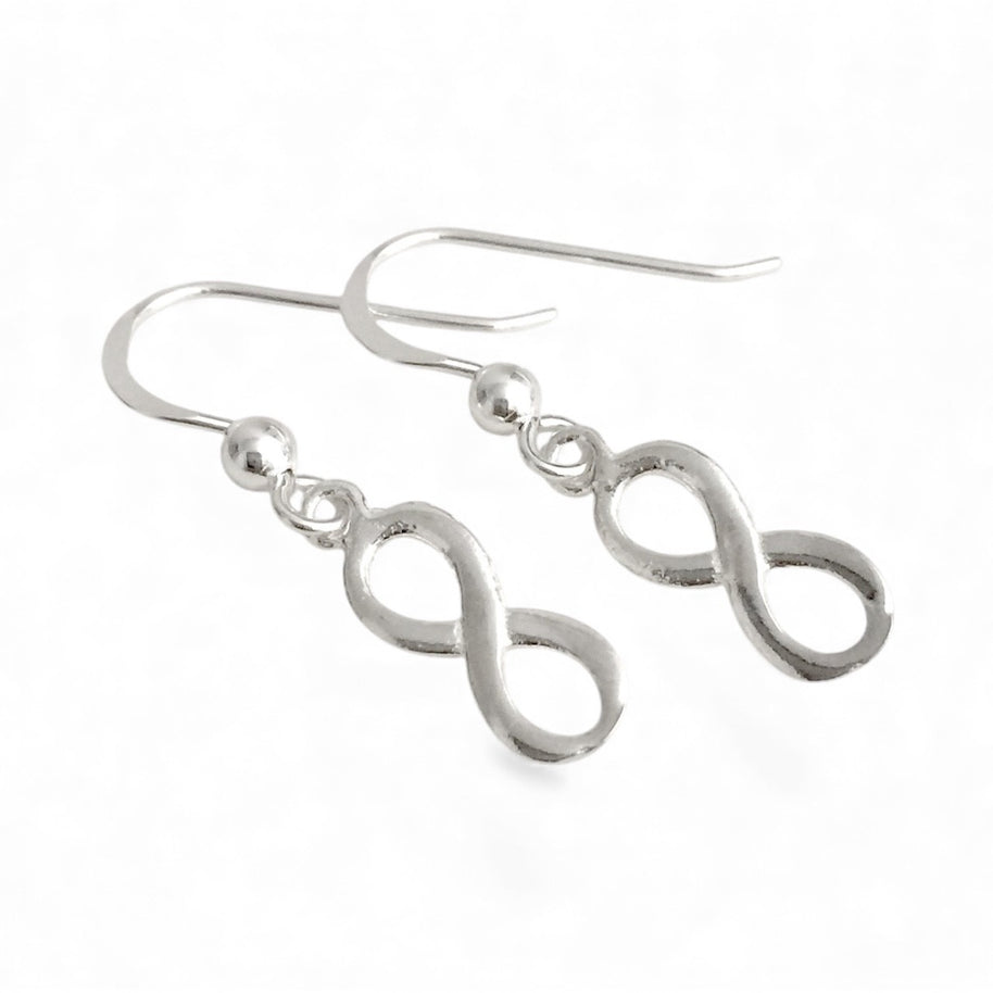 Petite Sterling Silver Infinity Drop earrings