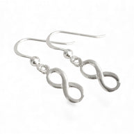 Petite Sterling Silver Infinity Drop earrings
