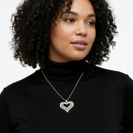 Elysian Filigree Heart Pendant – Silver  Necklace