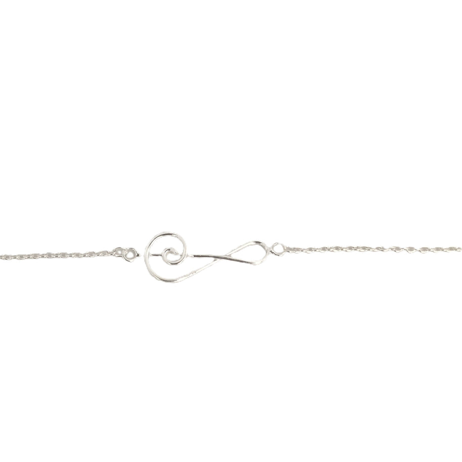 Sterling Silver Clef Bracelet