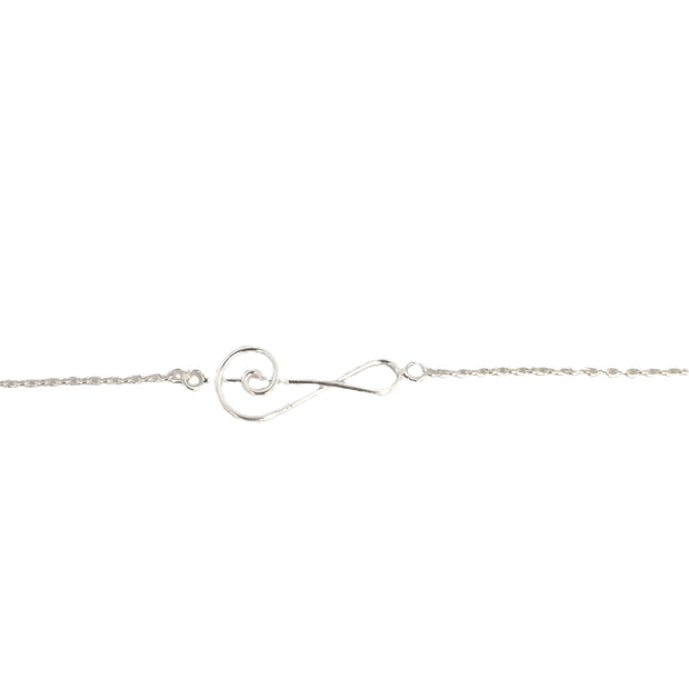 Sterling Silver Clef Bracelet