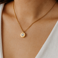 Radiant Mood Necklace- 18k Gold Plated Stainless Steel