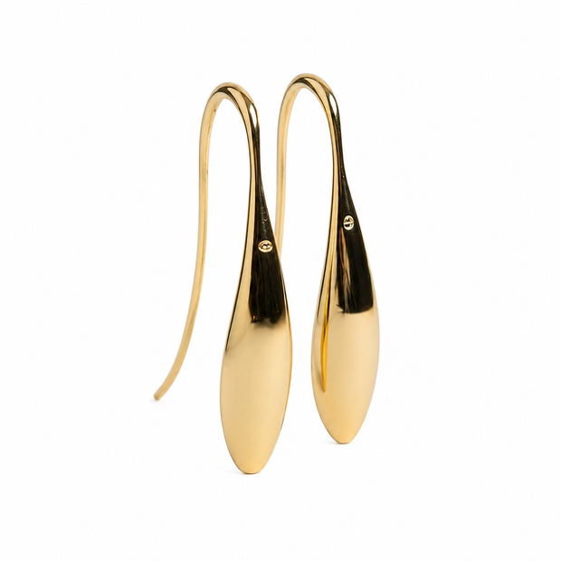 Isla Sculpted Teardrop Earrings - Gold Plated 925 Sterling Silver