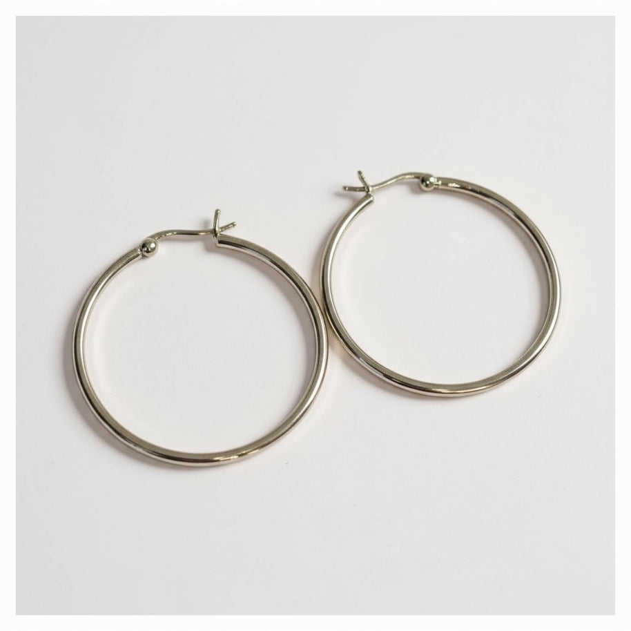 Nova Sterline Silver Tube Hoop Earrings