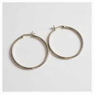 Nova Sterline Silver Tube Hoop Earrings