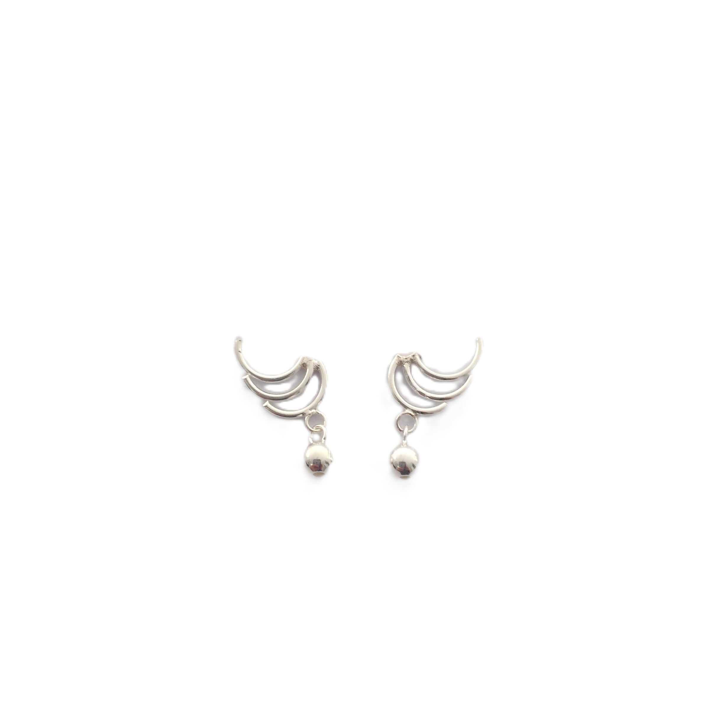 Sterling Silver Wing Stud Earrings