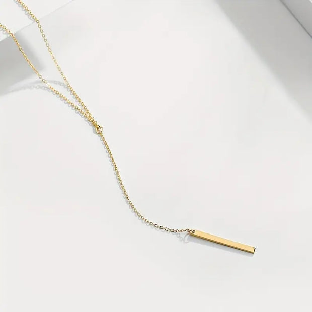 Aria Y style Necklace with Vertical bar feature