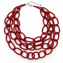 Aranya Red Crystal Statement Necklace