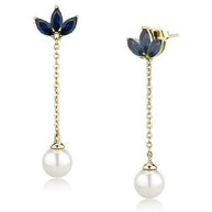 Blue crystal and pearl drops