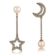 Moon and stars drop earrings